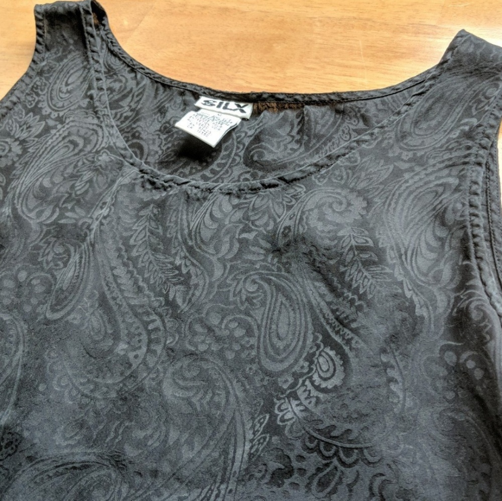 Boxy silk tank top